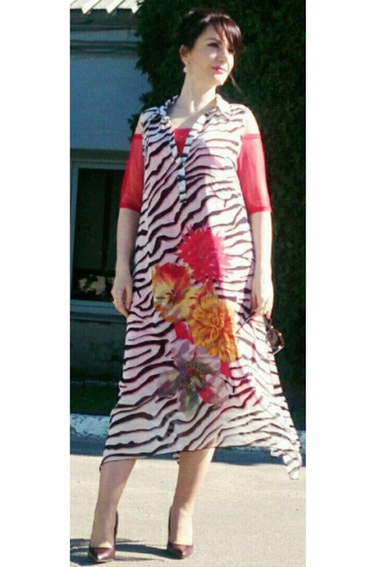 Dress Amelia Lux 0960 red-zebra