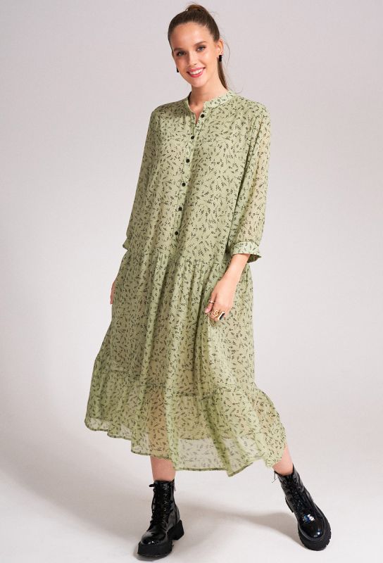 Dress KaVari 1009 green print