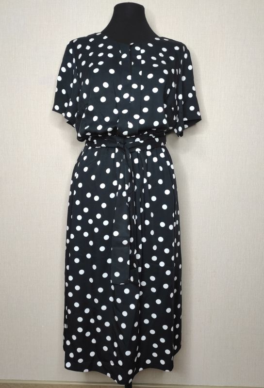 Dress Bazalini 3863 black with polka dots