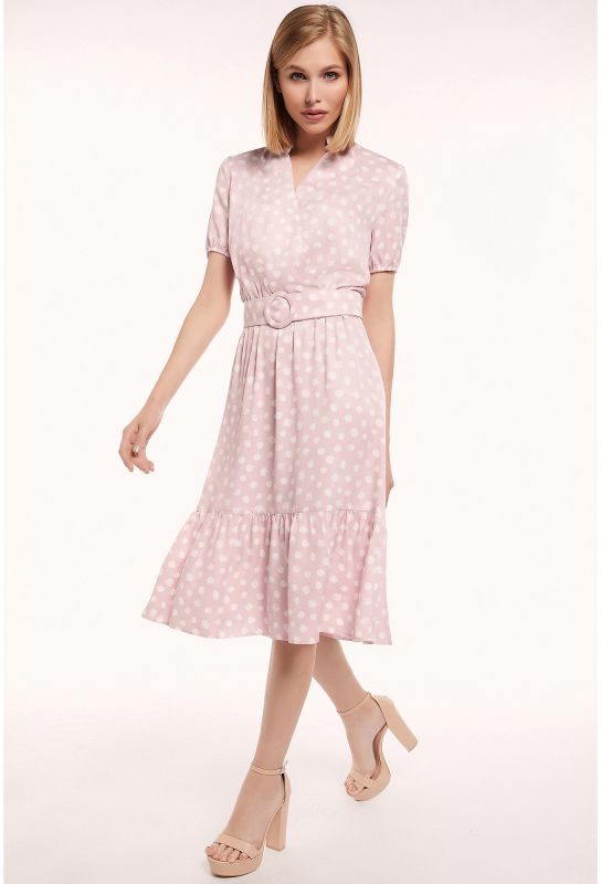 Dress Bazalini 4261 pink polka dots