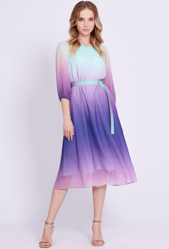 Dress Bazalini 4735 turquoise-violet